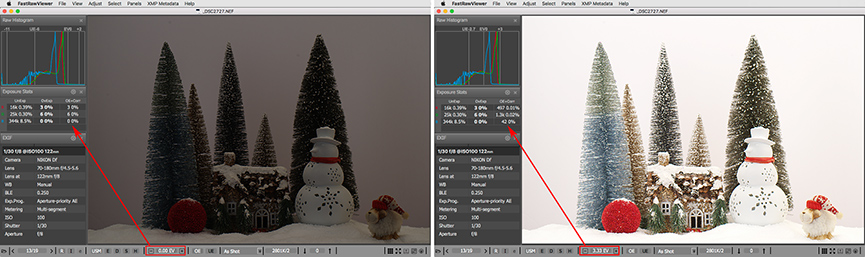 Multi-segment metering mode, the brightness of the background has been increased by 1 EV: underexposure is 3 1/3 EV