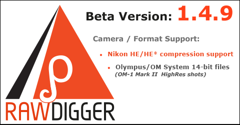 RawDigger 1.4.9 Beta