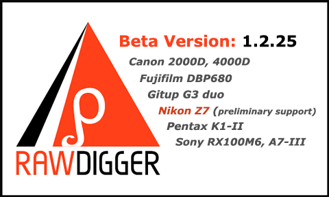 RawDigger 1.2.25 Beta