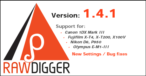 RawDigger 1.4.1