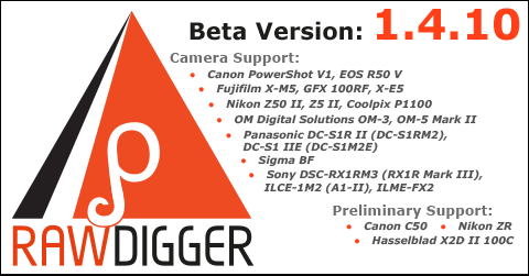 RawDigger 1.4.10 Beta