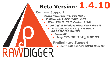 RawDigger 1.4.10 Beta