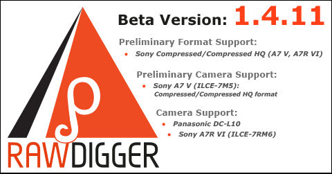 RawDigger 1.4.11 Beta