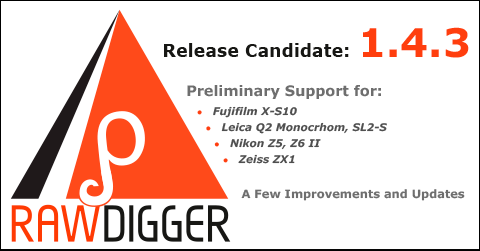 RawDigger 1.4.3 Release Candidate