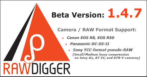 RawDigger 1.4.7 Beta