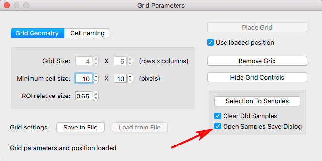 RawDigger 1.4. Open Samples Save Dialog option